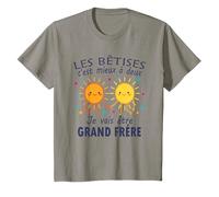 Je Vais Être Grand Frère Les Bêtises Mieux À Deux T-Shirt