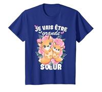 Je Vais Être Grande Soeur 2026 T-Shirt, Enfant, Bleu Royal, 10 Ans