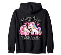 Je Vais Être Grande Soeur Licorne Annonce Grossesse Cadeau Sweat à Capuche