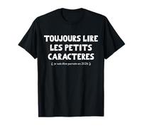 Je Vais Être Parrain en 2026 - Lire les Petits Caractères T-Shirt