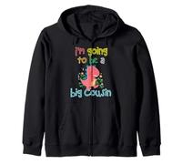 Je Vais être Un Grand Cousin Amoureux des Dinosaures Cousin Crew Kids Sweat à Capuche