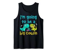 Je Vais être Un Grand Cousin Funny Dino Lovers Cousin Crew Débardeur