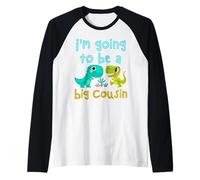 Je Vais être Un Grand Cousin Funny Dino Lovers Cousin Crew Manche Raglan