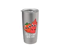 Je vais faire du ketchup avec toi, jeu de mots amusant Gobelet isotherme en acier inoxydable double paroi