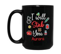 Je Vais Te Poignarder Mug Drôle Tasse À Café Céramique Tasse À Thé Cadeau Mignon Pour Anniversaire Collègue Noël 330ml