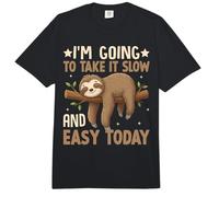 Je Vais y Aller doucement Aujourd'hui Funny Lazy Sloth Comfort Colors Adult Heavyweight T-Shirt