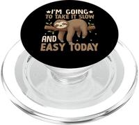 Je Vais y Aller doucement Aujourd'hui Funny Lazy Sloth PopSockets PopGrip pour MagSafe