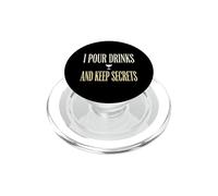 Je Verse des Boissons et Je Garde des Secrets, Barman Professionnel PopSockets PopGrip pour MagSafe