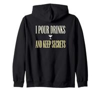Je Verse des Boissons et Je Garde des Secrets, Barman Professionnel Sweat à Capuche