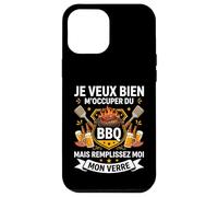 Je Veux Bien M'Occuper du BBQ Homme Humour Barbecue Coque pour iPhone 12 Pro Max