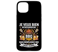 Je Veux Bien M'Occuper du BBQ Homme Humour Barbecue Coque pour iPhone 15 Plus