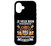 Je Veux Bien M'Occuper du BBQ Homme Humour Barbecue Coque pour iPhone 16