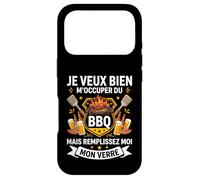 Je Veux Bien M'Occuper du BBQ Homme Humour Barbecue Coque pour iPhone 17 Pro