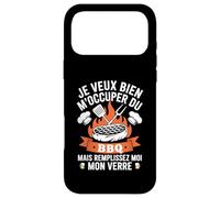 Je Veux Bien M'Occuper du BBQ Homme Humour Barbecue Coque pour iPhone 17 Pro Max