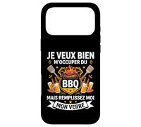 Je Veux Bien M'Occuper du BBQ Homme Humour Barbecue Coque pour iPhone 17 Pro Max