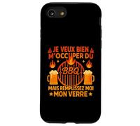 Je Veux Bien M'Occuper du BBQ Homme Humour Barbecue Coque pour iPhone SE (2020) / 7/8