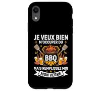 Je Veux Bien M'Occuper du BBQ Homme Humour Barbecue Coque pour iPhone XR
