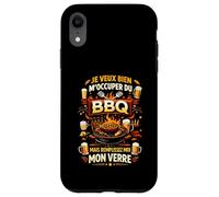 Je Veux Bien M'Occuper du BBQ Homme Humour Barbecue Coque pour iPhone XR
