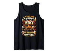 Je Veux Bien M'Occuper du BBQ Homme Humour Barbecue Débardeur