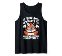 Je Veux Bien M'Occuper Du BBQ Homme Humour Barbecue Débardeur