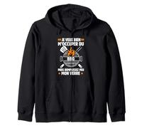 Je Veux Bien M'Occuper du BBQ Homme Humour Barbecue Sweat à Capuche