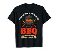 Je Veux Bien M'Occuper du BBQ Homme Humour Barbecue T-Shirt