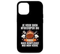Je Veux Bien M'Occuper du BBQ Humour Barbecue Coque pour iPhone 12/12 Pro