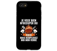 Je Veux Bien M'Occuper du BBQ Humour Barbecue Coque pour iPhone SE (2020) / 7/8