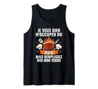 Je Veux Bien M'Occuper du BBQ Humour Barbecue Débardeur