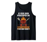 Je Veux Bien M'Occuper du BBQ Humour Barbecue Débardeur