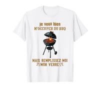 je veux bien m'occuper du bbq,humour grill Roi du barbecuc T-Shirt