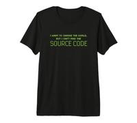Je Veux Changer Le Monde ne Trouve Pas de Code Source développeur T-Shirt Haut de Gamme