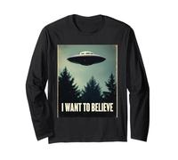 Je Veux Croire à Un rêve rétro Classique Entre Un ovni et Une Rencontre avec Un Extraterrestre Manche Longue