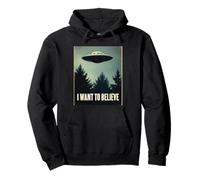 Je Veux Croire à Un rêve rétro Classique Entre Un ovni et Une Rencontre avec Un Extraterrestre Sweat à Capuche