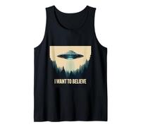 Je Veux Croire à Une Rencontre de rêve avec Un ovni Extraterrestre Vintage Débardeur