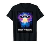 Je Veux Croire à Une Rencontre mystérieuse Entre Un Vaisseau Spatial Extraterrestre et Un OVNI T-Shirt