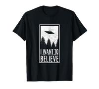 Je veux croire le théoricien du complot UFO Alien Hunter T-Shirt
