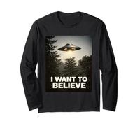 Je Veux Croire Que Les Amateurs de Conspiration rencontrent Un OVNI avec Un Extraterrestre Manche Longue