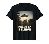 Je Veux Croire Que Les Amateurs de Conspiration rencontrent Un OVNI avec Un Extraterrestre T-Shirt