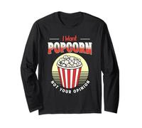 Je Veux du Pop-Corn, Pas Ton Opinion, Amateur de Films de théâtre Amusants Manche Longue