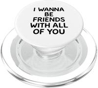 Je Veux être Amie avec Vous Tous White Lie Party Funny Fun PopSockets PopGrip pour MagSafe