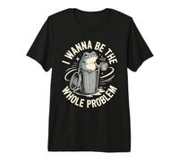Je Veux être Le problème de Trash Frog T-Shirt Haut de Gamme