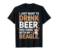 Je Veux Juste Boire de la bière et Passer du Temps avec Mon Beagle, C'est drôle T-Shirt