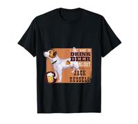 Je veux juste boire de la bière et passer du temps avec mon Jack Russell T-Shirt
