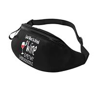 Je Veux Juste Boire du vin et Mon Animal de Compagnie Mon Labradoodle Casual Fanny Pack Hommes et Femmes Loisirs Sports Sac de Taille Sports Day Exercice Cadeau