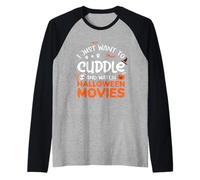 Je Veux Juste câliner et Regarder des Films d'halloween Manche Raglan