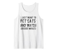 Je Veux Juste caresser des Chats et Regarder des Films d'horreur - Halloween Débardeur