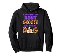 Je Veux Juste chasser Les fantômes et caresser Mon Chien pour Halloween Sweat à Capuche