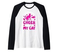 Je Veux Juste Encourager et caresser Mon Chat, des Chats de Cheerleading Amusants Manche Raglan