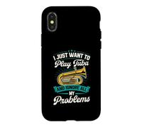 Je Veux Juste Jouer au Tuba et ignorer Tous Mes problèmes Coque pour iPhone X/XS